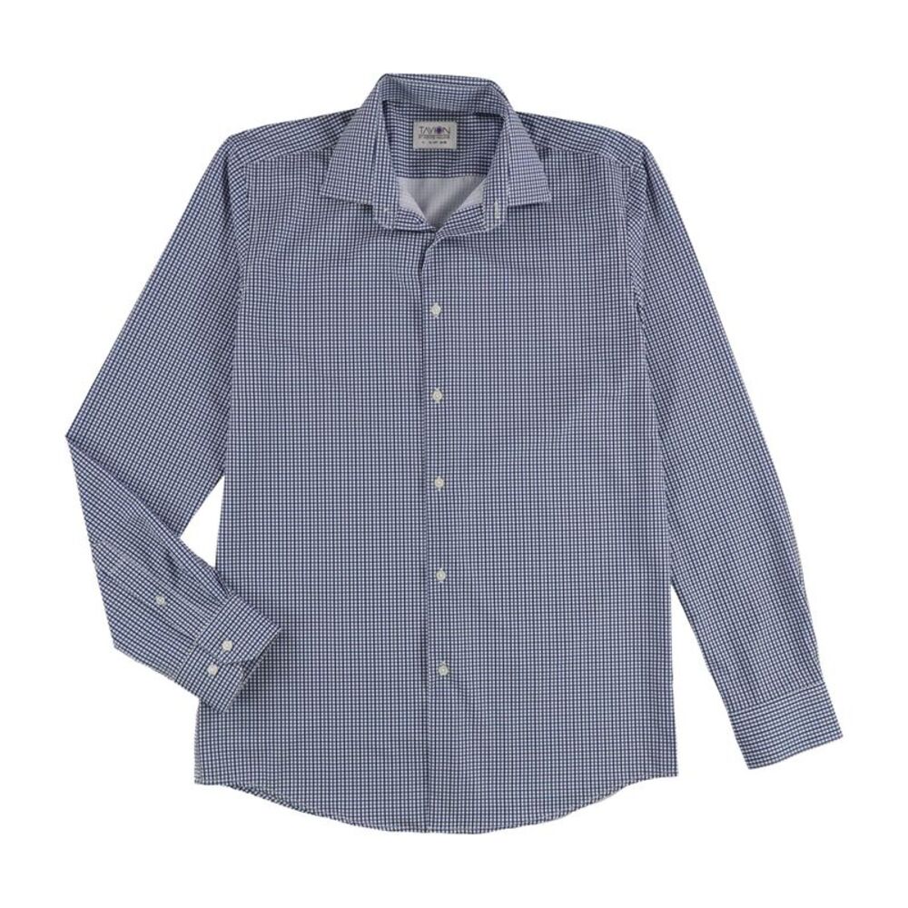 Tayion Collection Mens Checkered Button Down Dress Shirt, NWT